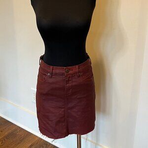Blank NYC coated miniskirt sz 26 in burgundy